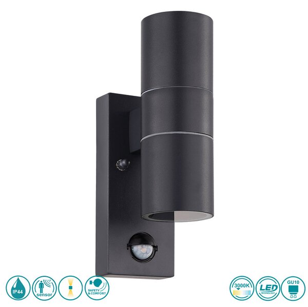 Απλίκα Εξωτερικού Χώρου SAFETY & COMFORT EGLO RIGA 5 32899 Ανθρακί