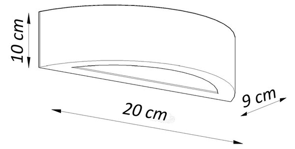 Sollux Φωτιστικό τοίχου λευκό κεραμικό ATENA 20,Ε27 1xmax 15W LED