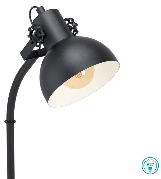 Πορτατίφ Vintage Industrial Eglo Lubenham 43165 Μαύρο