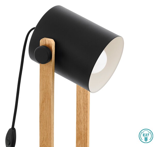Πορτατίφ Vintage Industrial Eglo Hornwood 43047 Μαύρο