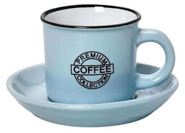 Φλυτζάνι Espresso 90ml + Πιατάκι Espiel Coffee Blue HUN306K12