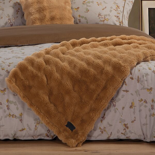 Γούνινη Κουβέρτα Καναπέ (130x180) Nef-Nef Homeware Reality Camel