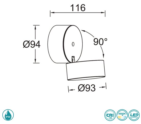 Απλίκα Εξωτερικού Χώρου Lutec Trumpet 5626001118