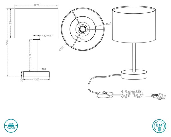 Πορτατίφ Trio Lighting Hotel 501100101 Λευκό