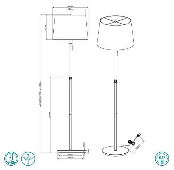 Φωτιστικό Δαπέδου Trio Lighting Lyon 409100307