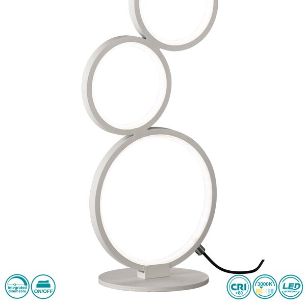 Λάμπα Επιτραπέζια Trio Lighting Rondo 522610331 Λευκό Ματ