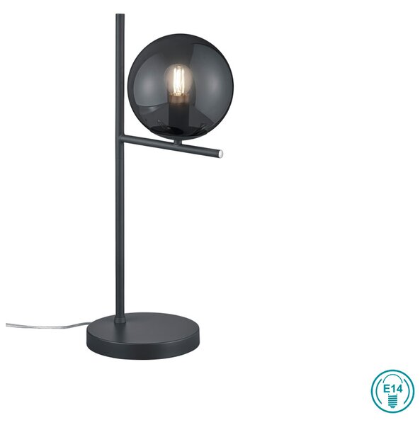 Λάμπα Επιτραπέζια Trio Lighting Pure 502000142 Ανθρακί
