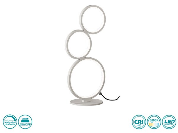 Λάμπα Επιτραπέζια Trio Lighting Rondo 522610331 Λευκό Ματ