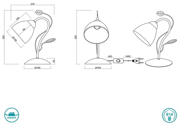 Πορτατίφ Trio Lighting Traditio 500700128 Πατίνα Χαλκού
