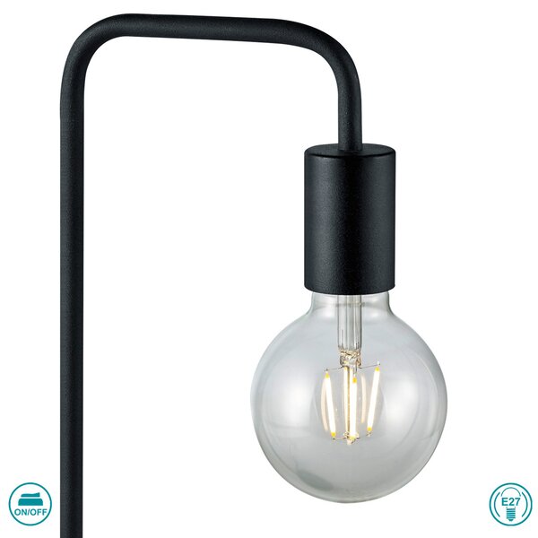 Λάμπα Επιτραπέζια Trio Lighting Diallo 508000132 Μαύρο Ματ