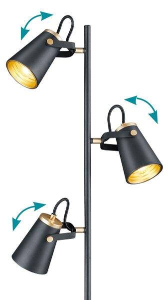 Φωτιστικό Δαπέδου Trio Lighting Edward 408800332 Μαύρο Ματ