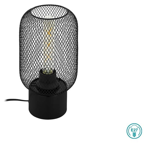 Πορτατίφ Vintage Industrial Eglo Wrington 43096 Μαύρο