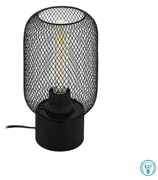 Πορτατίφ Vintage Industrial Eglo Wrington 43096 Μαύρο