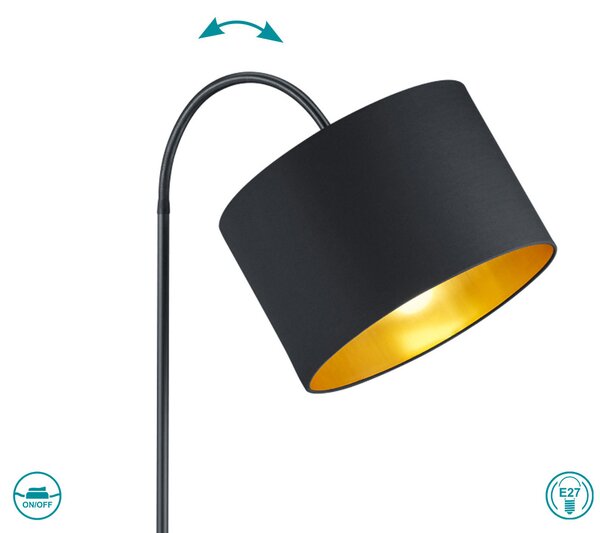Φωτιστικό Δαπέδου Trio Lighting Hostel 408290179 Μαύρο