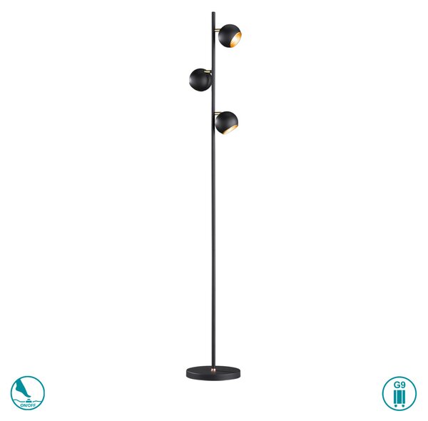 Φωτιστικό Δαπέδου Trio Lighting Dakota 404600332 Μαύρο Ματ
