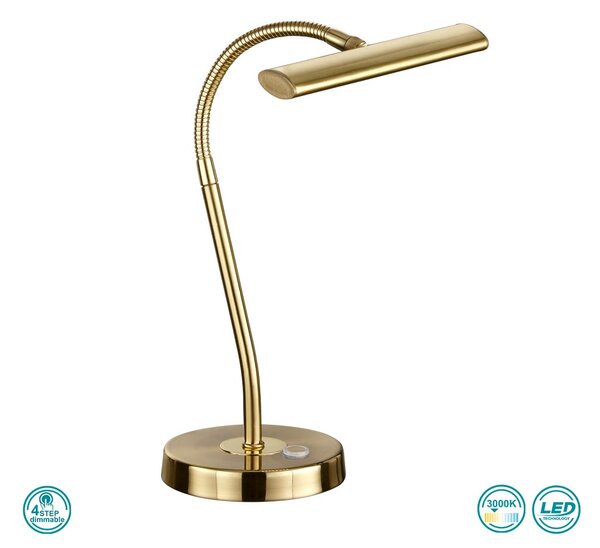 Πορτατίφ Γραφείου Trio Lighting Curtis 579790108 Χρυσό Ματ
