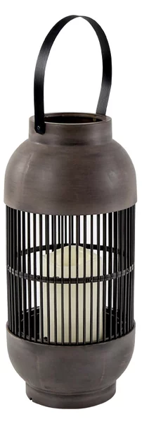 Φανάρι LED Με Μπαταρία Aca Nougat F0711110 Brown Antique