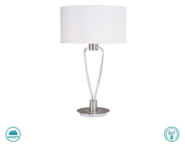 Λάμπα Επιτραπέζια Trio Lighting Paris II 500200107 Νίκελ Ματ