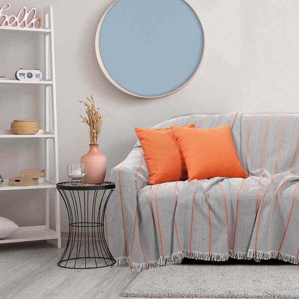 Ριχτάρι Τριθέσιου Καναπέ (180x300) Das Home Throws Line 0217 Grey/Orange