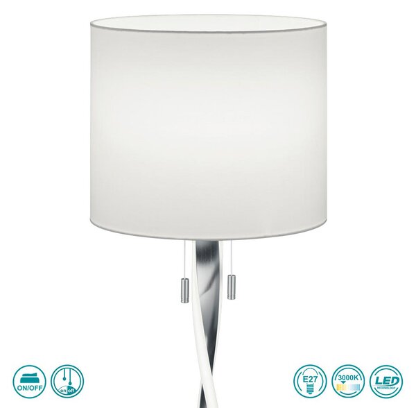 Λάμπα Επιτραπέζια Trio Lighting Nandor 575310307 Νίκελ Ματ