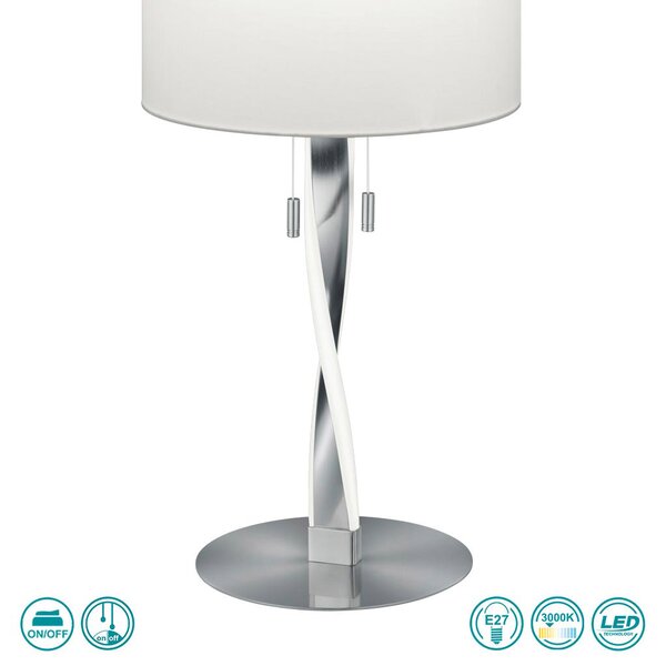 Λάμπα Επιτραπέζια Trio Lighting Nandor 575310307 Νίκελ Ματ