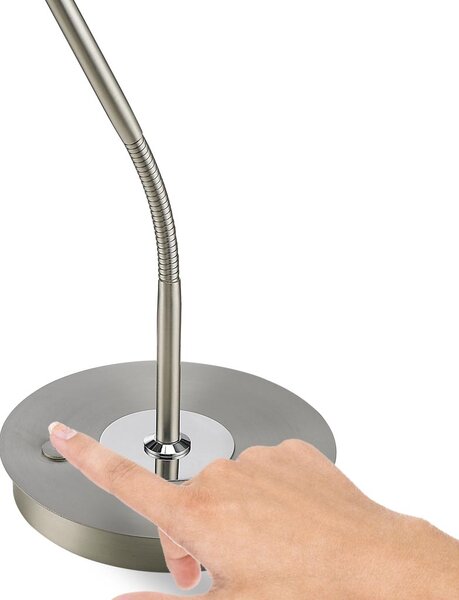 Λάμπα Επιτραπέζια Trio Lighting Bergamo 520910107 Νίκελ Ματ