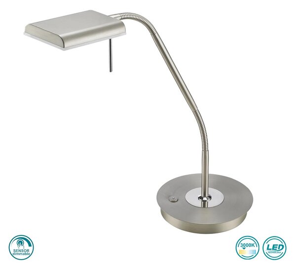 Λάμπα Επιτραπέζια Trio Lighting Bergamo 520910107 Νίκελ Ματ