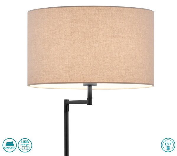 Φωτιστικό Δαπέδου Trio Lighting Claas 400400132 Μαύρο