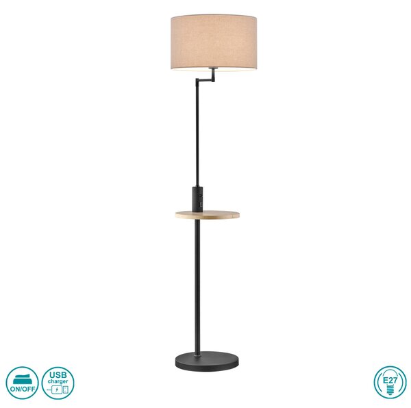 Φωτιστικό Δαπέδου Trio Lighting Claas 400400132 Μαύρο