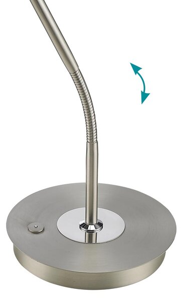 Λάμπα Επιτραπέζια Trio Lighting Bergamo 520910107 Νίκελ Ματ