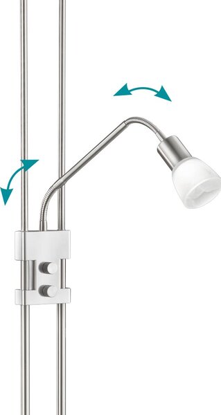 Φωτιστικό Δαπέδου Trio Lighting Santo II 421910207 Νίκελ Ματ