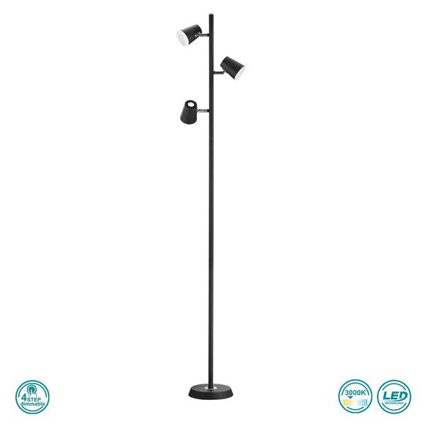 Φωτιστικό Δαπέδου Trio Lighting Narcos 473190332 Μαύρο Ματ