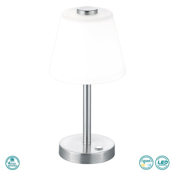 Πορτατίφ Γραφείου Trio Lighting Emerald 525490107 Νίκελ Ματ