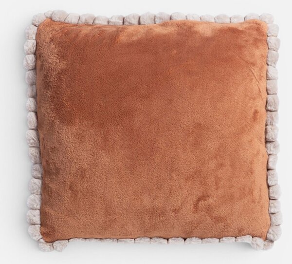 Διακοσμητικό Μαξιλάρι Fleece (45x45) Nef-Nef Homeware Pompozia Camel