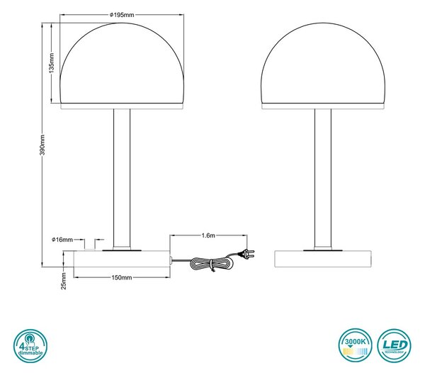 Πορτατίφ Trio Lighting Berlin 527590107 Νίκελ Ματ