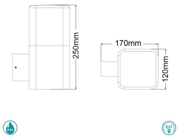 Απλίκα Εξωτερικού Χώρου Sun Light GL12404