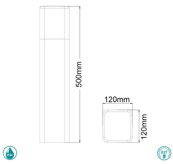 Κολωνάκι Εξωτερικού Χώρου Sun Light GL12402
