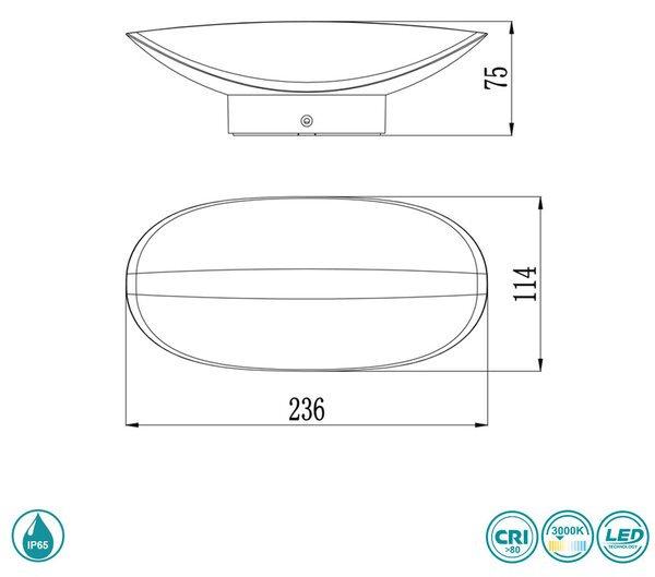 Απλίκα Εξωτερικού Χώρου Sun Light GL15102