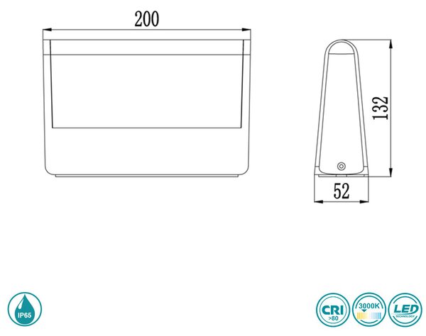 Απλίκα Εξωτερικού Χώρου Sun Light GL16105