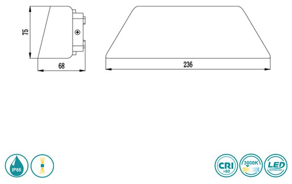 Απλίκα Εξωτερικού Χώρου Sun Light GL15106