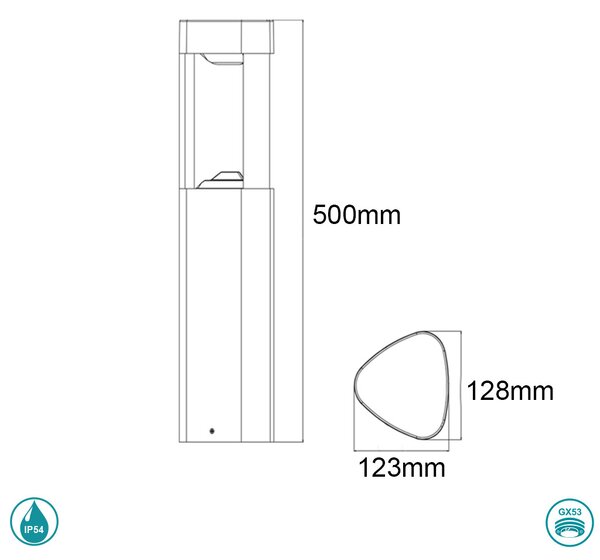 Κολωνάκι Εξωτερικού Χώρου Sun Light GL11202 Gx53