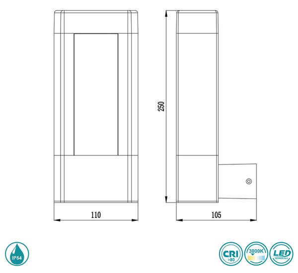 Απλίκα Εξωτερικού Χώρου Sun Light GL15404