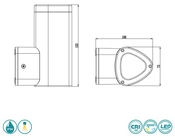 Απλίκα Εξωτερικού Χώρου Sun Light GL13505A