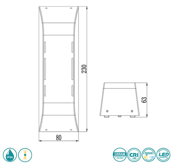 Απλίκα Εξωτερικού Χώρου Sun Light GL13102