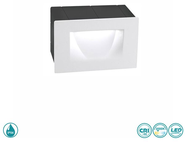 Απλίκα Χωνευτή Εξωτερικού Χώρου Sole Luce 206204627 Λευκή