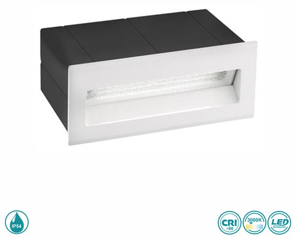 Απλίκα Χωνευτή Εξωτερικού Χώρου Sole Luce 206504627 Λευκή