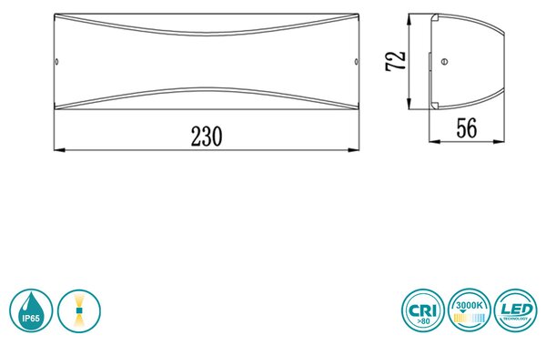 Απλίκα Εξωτερικού Χώρου Sun Light GL16103