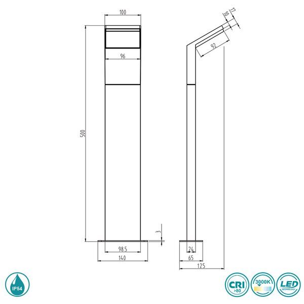 Κολωνάκι Εξωτερικού Χώρου Trio Lighting Pearl 521160142