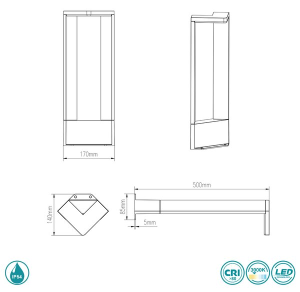 Κολωνάκι Εξωτερικού Χώρου Trio Lighting Ganges 521760142