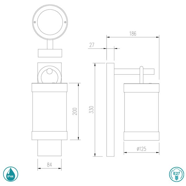 Απλίκα Εξωτερικού Χώρου Trio Lighting Sambesi 204160124 Σκουριά Χαλκού